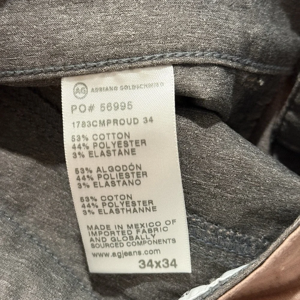 NWT AG Jeans Tellis Modern Slim 34x34 Airluxe Performance Rose Dust 1783CMP